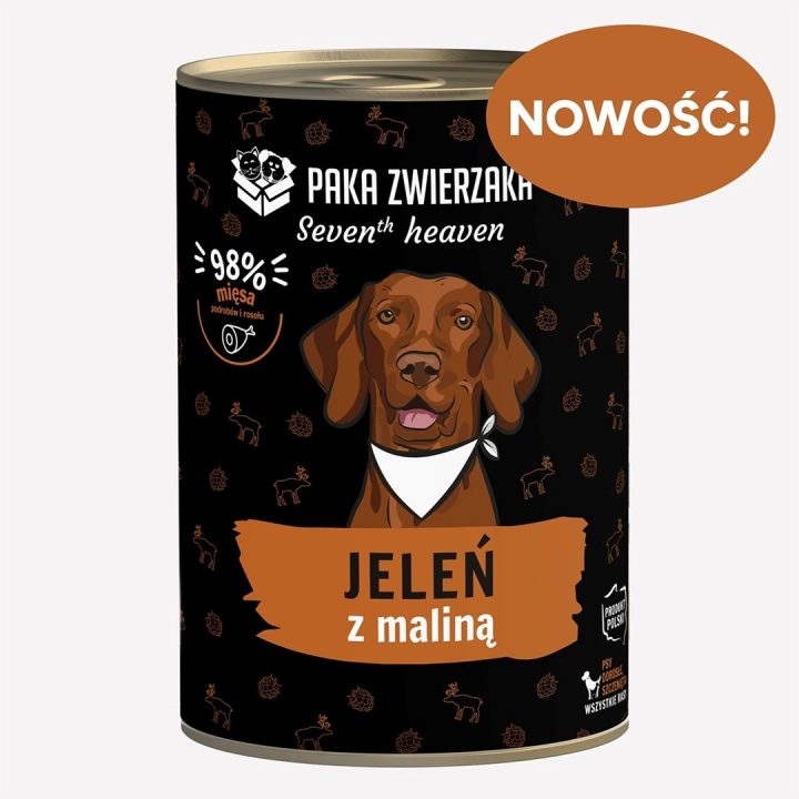 PAKA ZWIERZAKA Seventh Heaven Venison with raspberries Mono - wet dog food - 400g