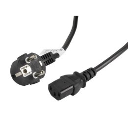 Lanberg CA-C13C-11CC-0050-BK cavo di alimentazione nero 5 m C13 accoppiatore CEE7/7