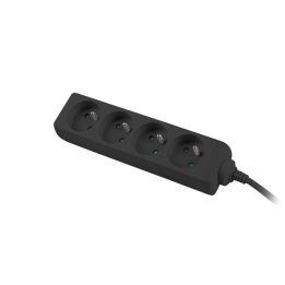 Lanberg PS0-04E-0150-BK prolunga 1.5 m 4 AC presa(e) Interno Nero