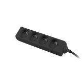 Lanberg PS0-04E-0150-BK prolunga 1.5 m 4 AC presa(e) Interno Nero