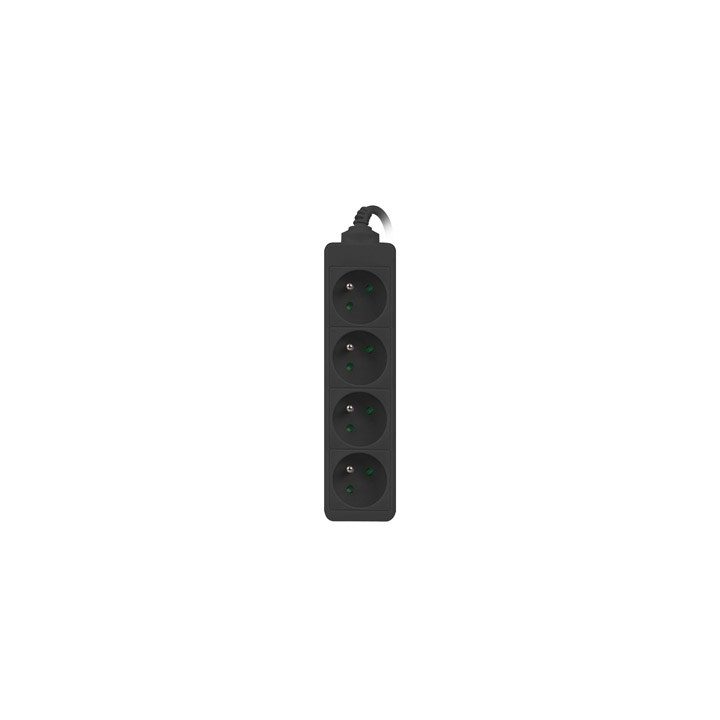 Lanberg PS0-04E-0150-BK prolunga 1.5 m 4 AC presa(e) Interno Nero