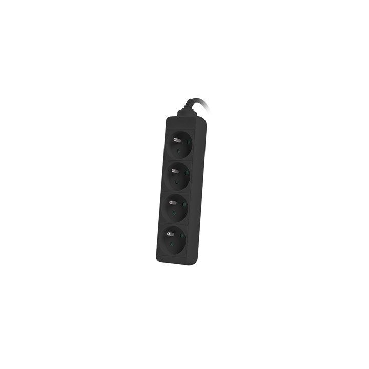 Lanberg PS0-04E-0150-BK prolunga 1.5 m 4 AC presa(e) Interno Nero