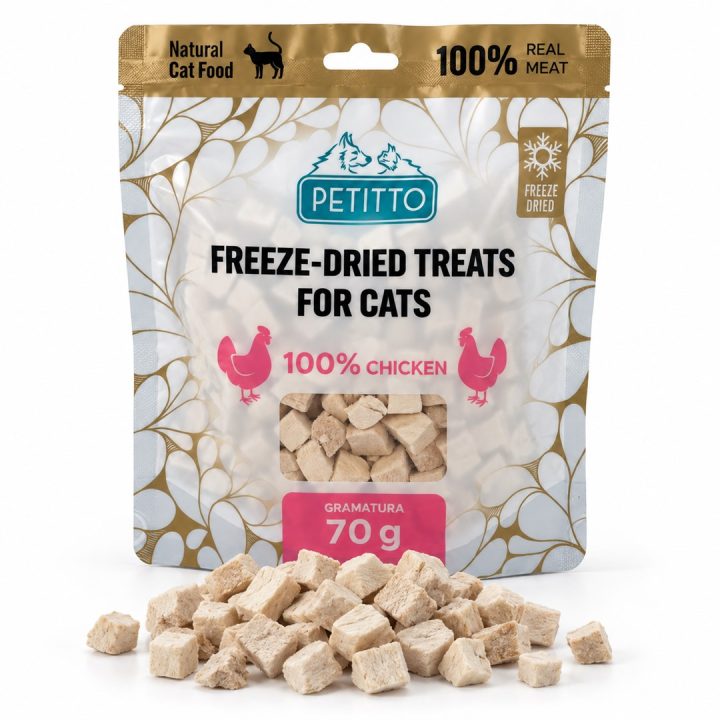 PETITTO Freeze-dried chicken treats Mono - cat treats - 70g