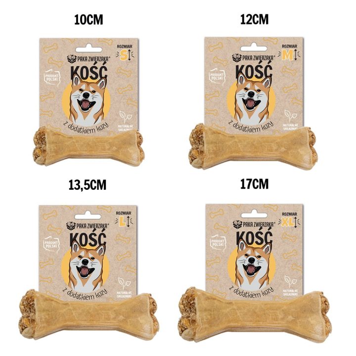 PAKA ZWIERZAKA Bone with goat M 12 cm - dog treat - 55g