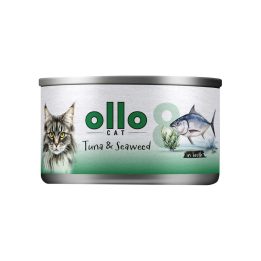 OLLO Cat nr 8 Tuna & Seaweed in broth - wet cat food - 70g