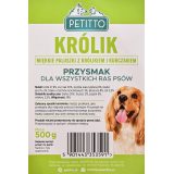 PETITTO Soft rabbit fingers - dog treat - 500g