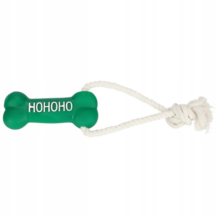 PAKA ZWIERZAKA Rope with bone HoHoHo – dog toy – 13 cm