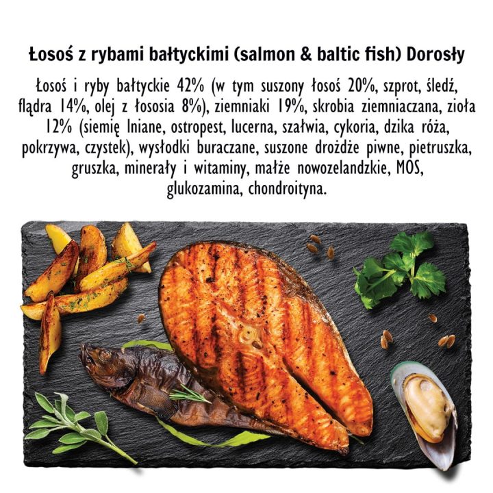PAKA ZWIERZAKA Salmon with Baltic fish M - dry dog food - 1 5kg