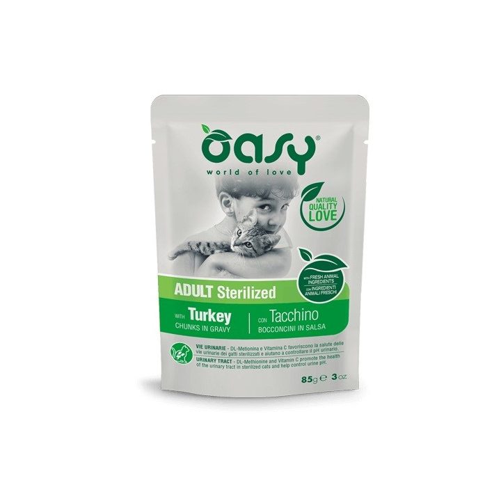 OASY Chunks in gravy Sterilized Turkey - wet cat food - 85g