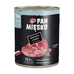 PAN MIĘSKO Pork with wild boar - wet dog food - 800g