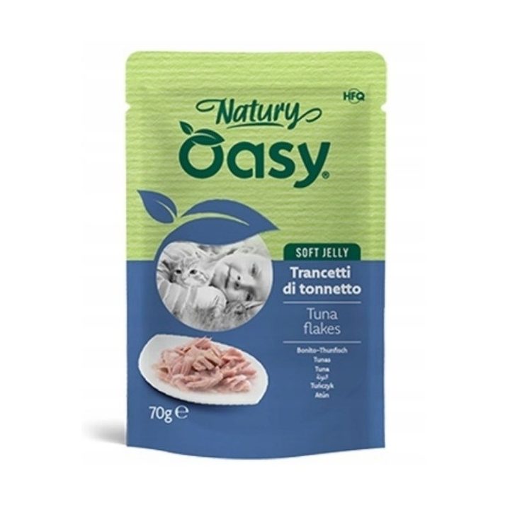 OASY Natury Soft Jelly Tuna flakes - wet cat food - 70g