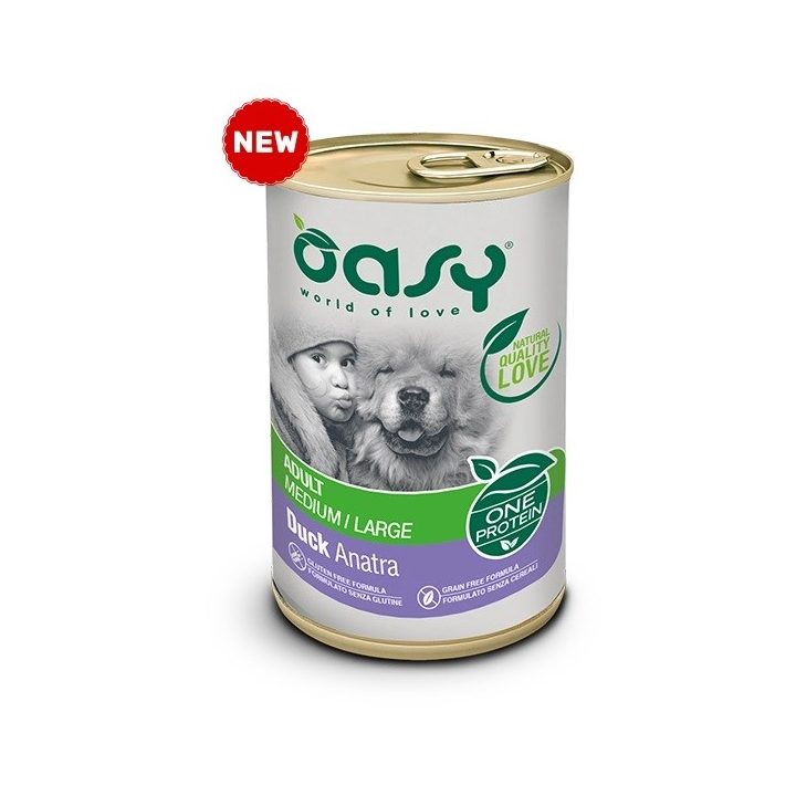 OASY One Protein Adult Medium/Large Duck - wet dog food - 400g
