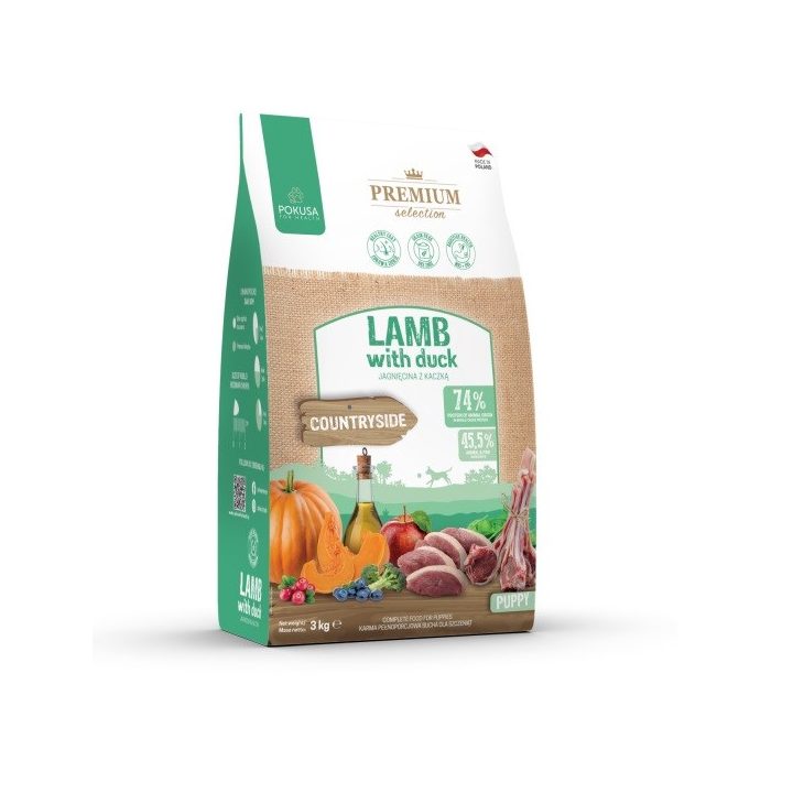 POKUSA Premium Selection Puppy Lamb with duck - dry dog food - 3kg