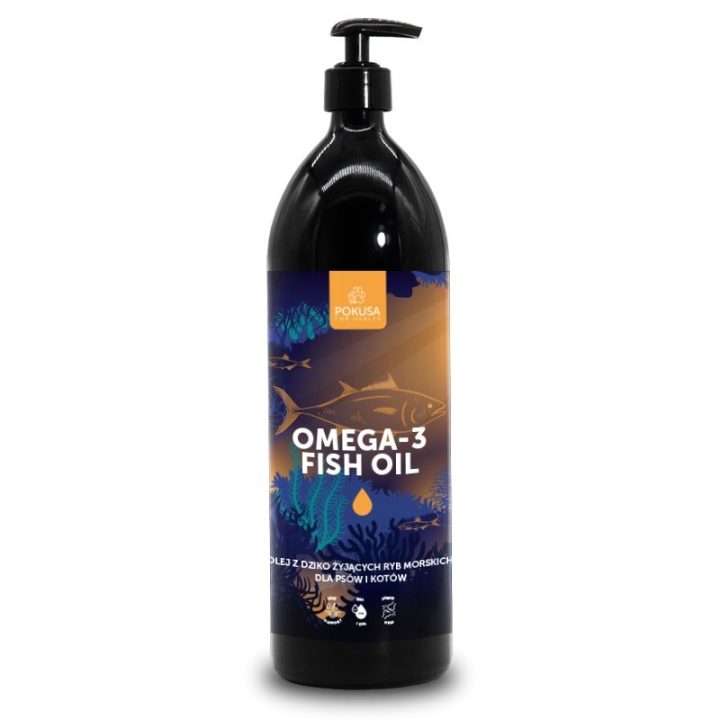 POKUSA Omega-3 Fish oil - fish oil for dogs and cats – 500ml