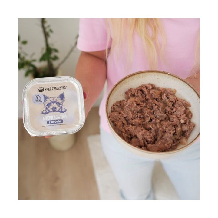 PAKA ZWIERZAKA Pork with blueberries Mono - wet dog food - 150g