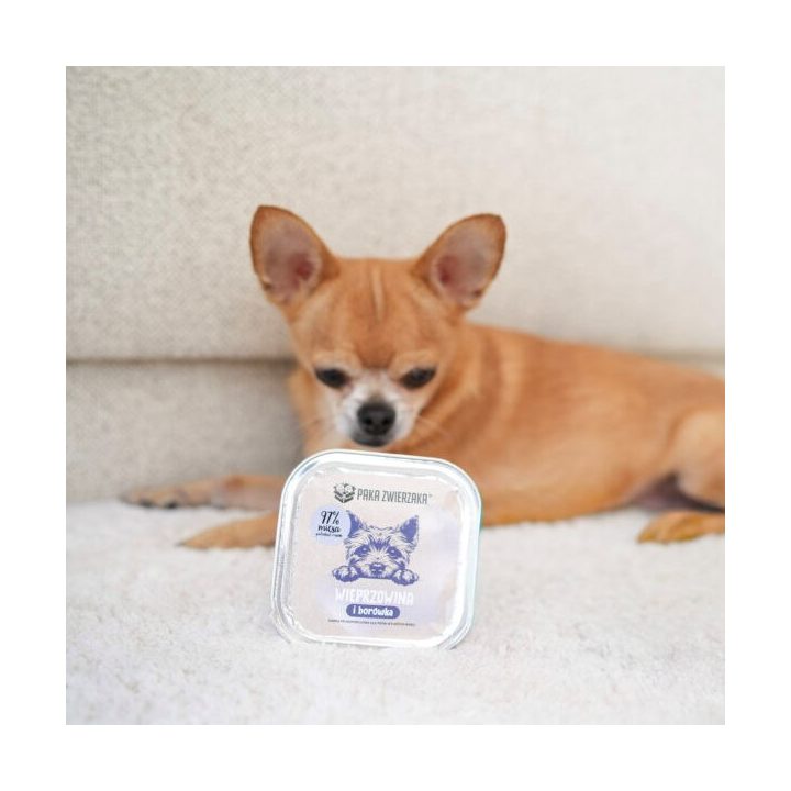PAKA ZWIERZAKA Pork with blueberries Mono - wet dog food - 150g