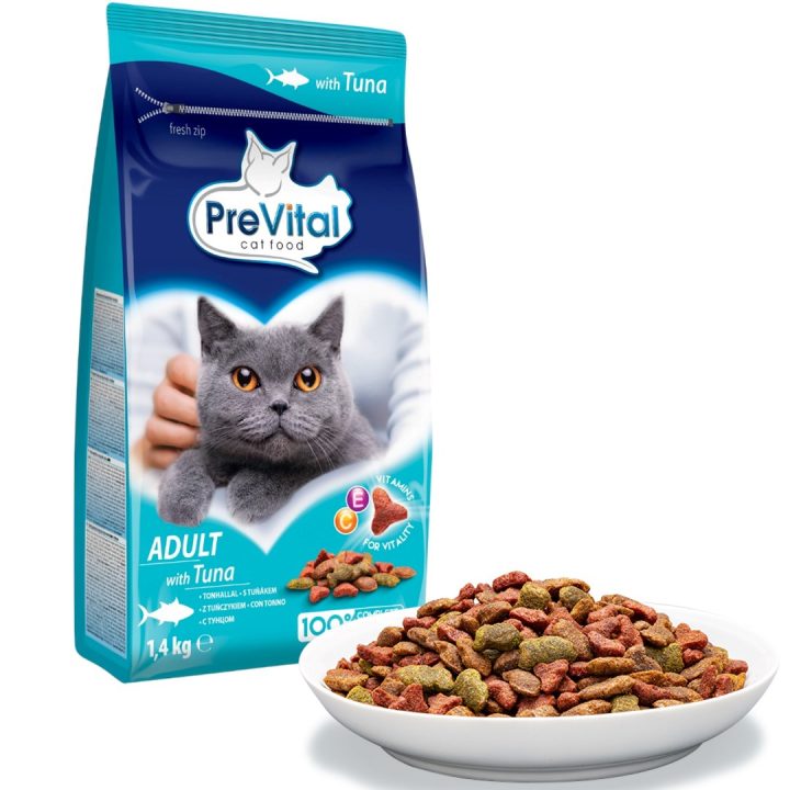PREVITAL Adult Tuna - dry cat food - 1 4kg