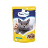 PREVITAL Cat Food Mix 4 Flavors Chicken Veal Salmon Poultry – wet cat food – 96 x 100 g