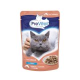 PREVITAL Cat Food Mix 4 Flavors Chicken Veal Salmon Poultry – wet cat food – 96 x 100 g