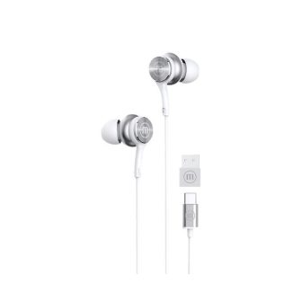 Cuffie con filo Maxell XC1 USB-C con adattatore USB-A bianche