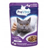 PREVITAL Turkey and rabbit in jelly - wet cat food - 100g