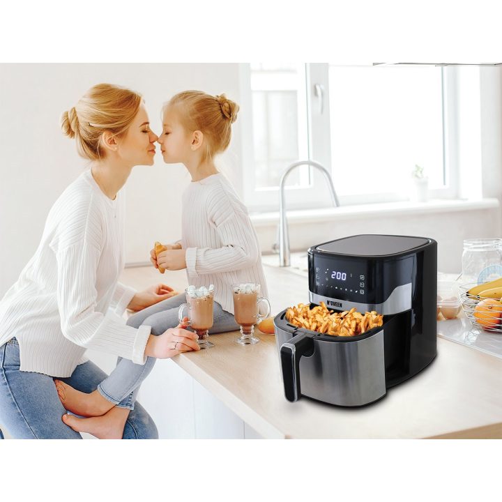 Hot air fryer NOVEEN AF550 6.5 l 1600 W Black Silver