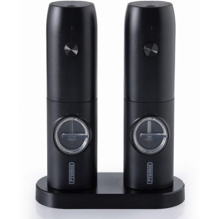 PROMIS Set of pepper and salt mills with stand MP35X2