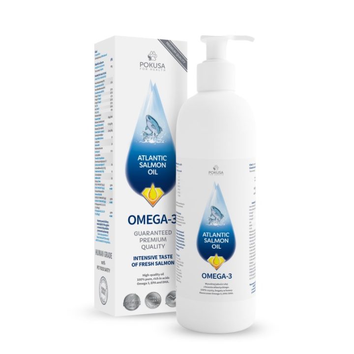 POKUSA RawDietLine Atlantic Salmon Oil - supplements for dogs and cats - 1000ml