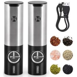PROMIS Set of pepper and salt mills with stand MP36X2
