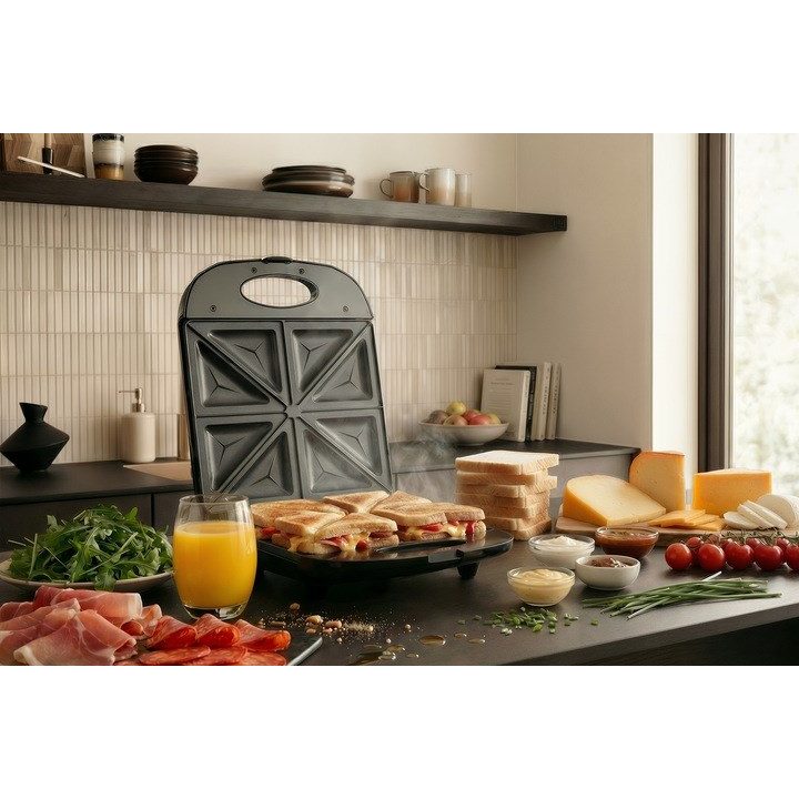 Promis STP 25 XXL sandwich maker 4 toasts 1400 W black