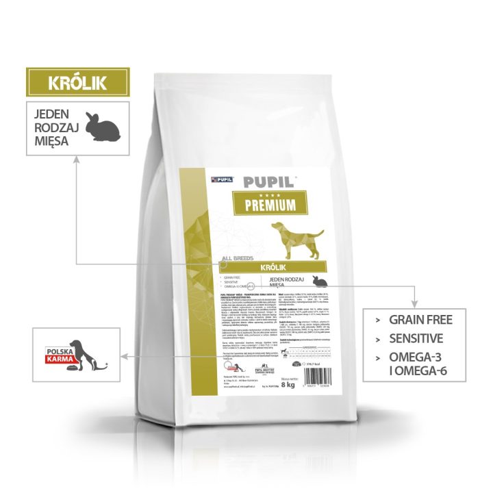 PUPIL Premium All Breeds Rabbit - dry dog food - 8kg