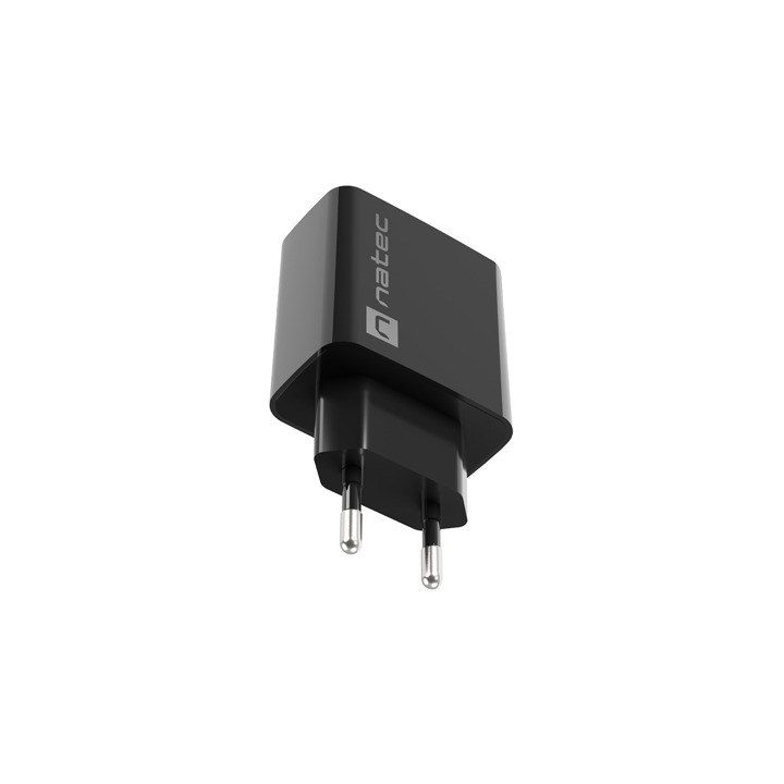 NATEC MAINS CHARGER RIBERA USB-A 18W BLACK