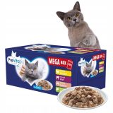 PREVITAL Mega Box Veal salmon liver chicken - wet cat food - 40X100g