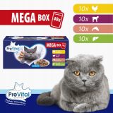 PREVITAL Mega Box Veal salmon liver chicken - wet cat food - 40X100g