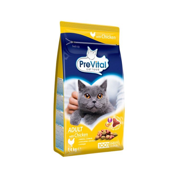 PREVITAL Cat Food Adult with Chicken - Dry Cat Food - 1.4 kg