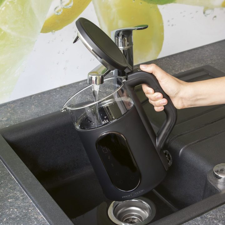 ProfiCook PC-WK 1328 electric kettle 1.7 L 2200 W Black Transparent