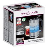 ProfiCook PC-WKS 1228 G electric kettle 0.5 L 1100 W Stainless steel Transparent