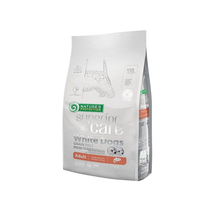 NATURE'S PROTECTION Superior Care White Dogs Grain Free Junior Small Białoryba - dry food for puppies - 1.5 kg