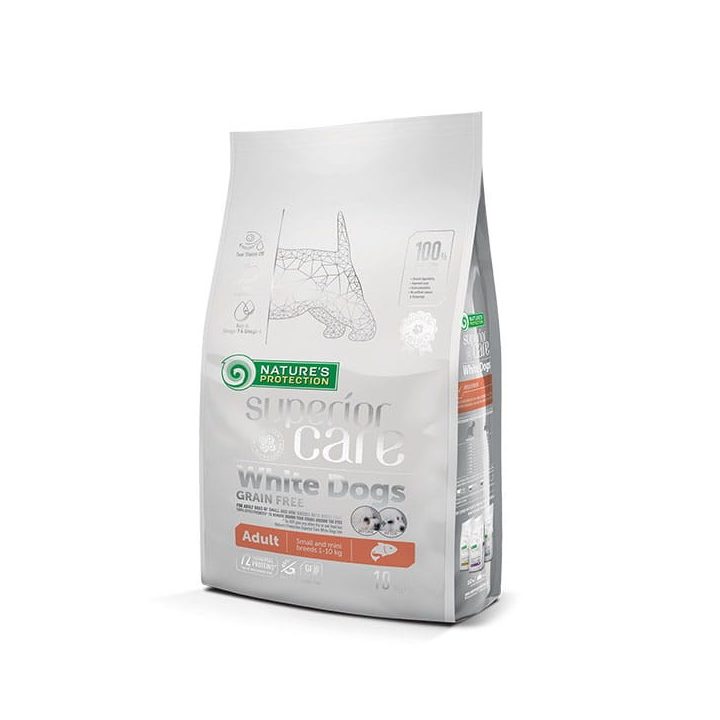 NATURE'S PROTECTION Superior Care White Dogs Grain Free Junior Small Białoryba - dry food for puppies - 10 kg