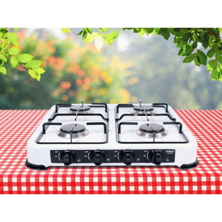 PROMIS KG400 Four-burner gas stove silver