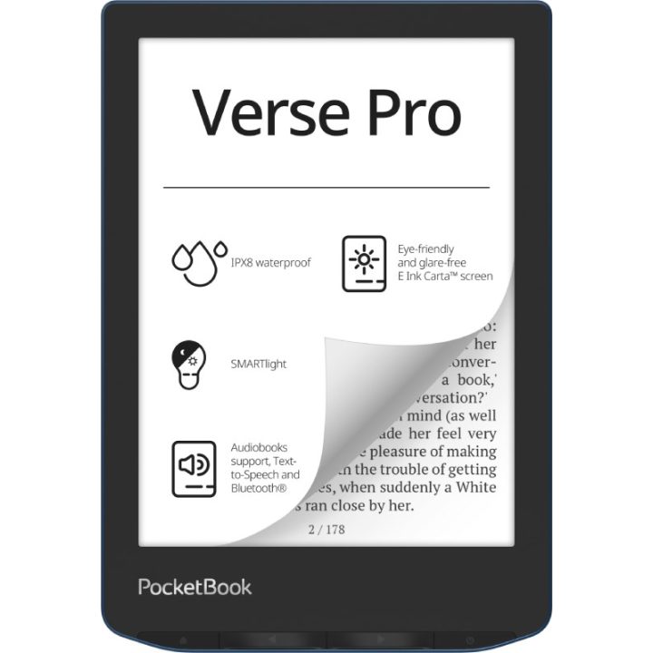 PocketBook Verse Pro e-book reader Touchscreen 16 GB Wi-Fi Black Blue