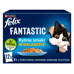 Felix Fantastic fish flavors in jelly with tuna salmon cod and flatfish - (12x 85 g)