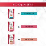 GOURMET Mon Petit Fish Mix - wet cat food - 6 x 50 g