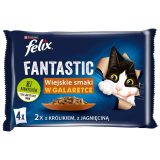 Felix Fantastic rabbit lamb - wet food for cats 340 g (4x 85 g)
