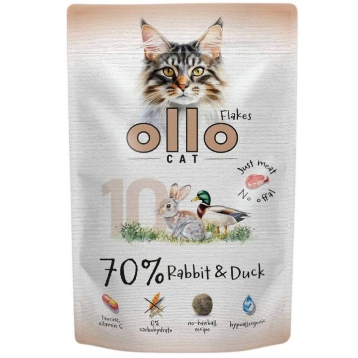 OLLO Cat No. 10 Rabbit and duck - wet cat food - 85g