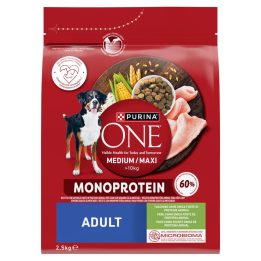 PURINA One Adult Medium/Maxi Monoprotein Rich in turkey - dry dog food - 2 5kg