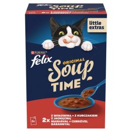 PURINA Felix Original Soup Time Box Beef lamb chcken - wet cat food - 6x48g