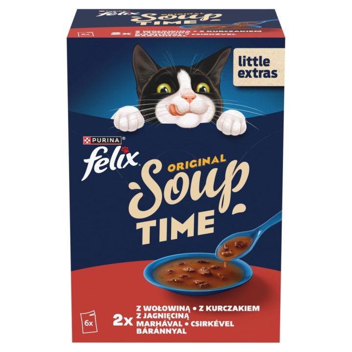 PURINA Felix Original Soup Time Box Beef lamb chcken - wet cat food - 6x48g