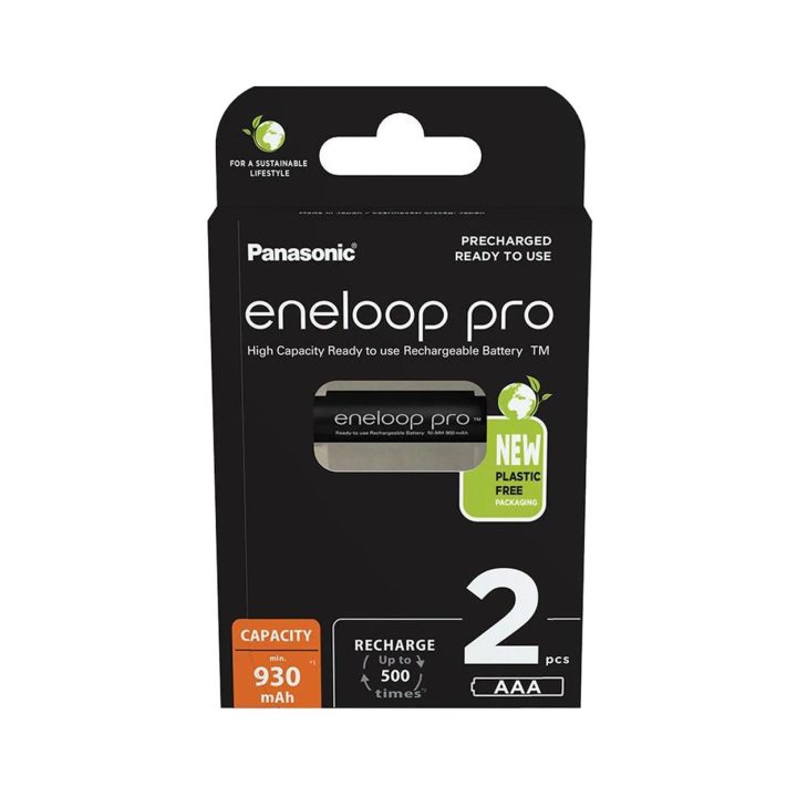 Rechargeable batteries PANASONIC ENELOOP PRO AAA 930 mAh 2 szt (BK-4HCDE/2CP)