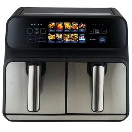 ProfiCook PC-FR 1287 H Double 8 L Stand-alone 2200 W Hot air fryer Black Stainless steel